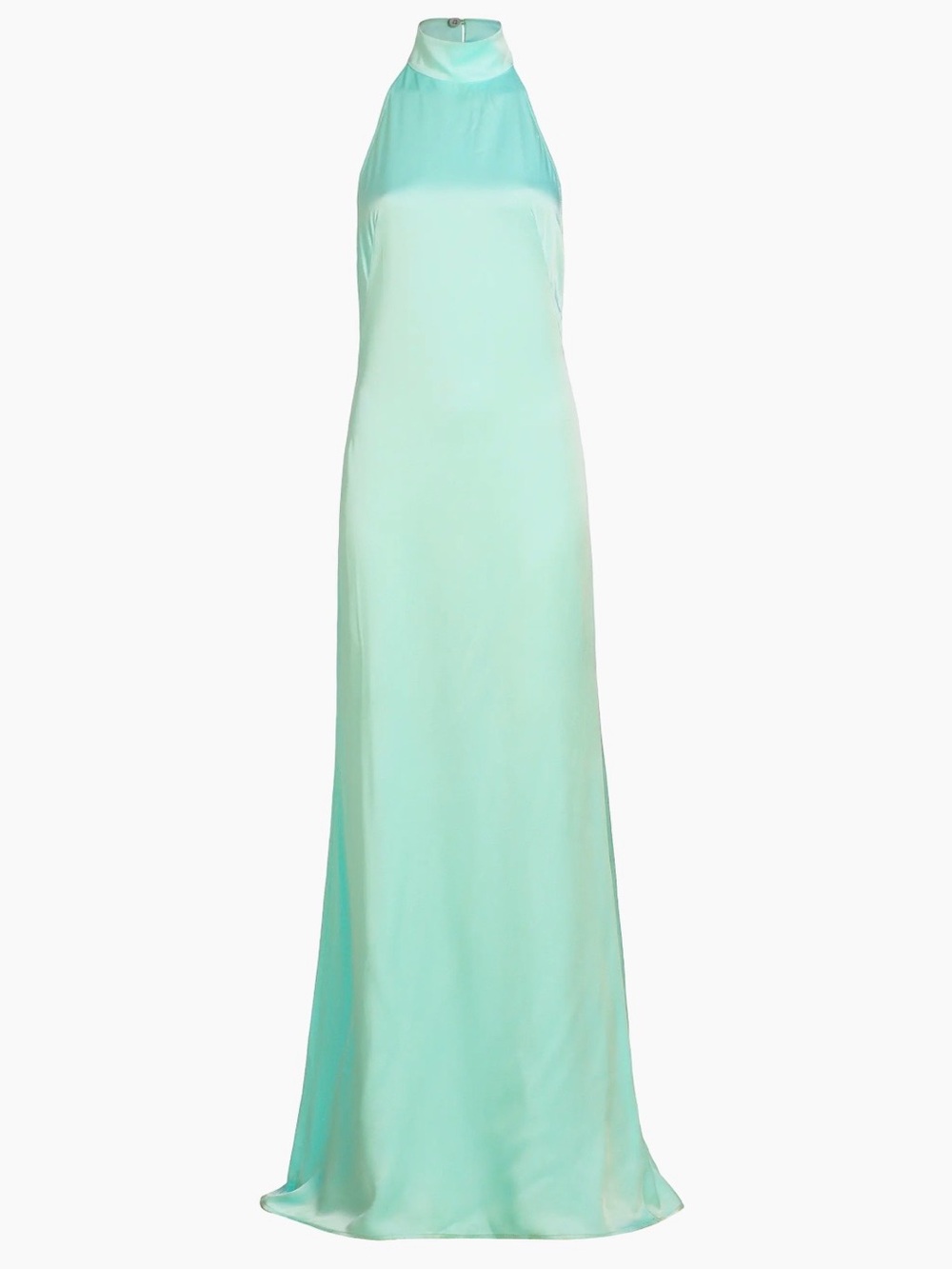 Sleeveless High-Neck Maxi Dress in Seafoam